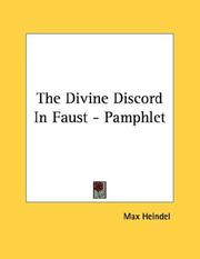 Cover of: The Divine Discord In Faust - Pamphlet