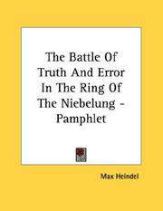 Cover of: The Battle Of Truth And Error In The Ring Of The Niebelung - Pamphlet