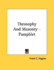 Cover of: Theosophy And Masonry - Pamphlet