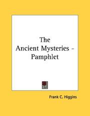 Cover of: The Ancient Mysteries - Pamphlet