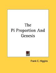 Cover of: The Pi Proportion And Genesis