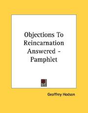 Cover of: Objections To Reincarnation Answered - Pamphlet