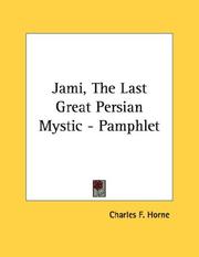 Cover of: Jami, The Last Great Persian Mystic - Pamphlet