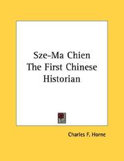 Cover of: Sze-Ma Chien The First Chinese Historian