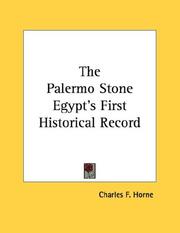 Cover of: The Palermo Stone Egypt's First Historical Record