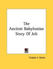 Cover of: The Ancient Babylonian Story Of Job