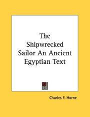 Cover of: The Shipwrecked Sailor An Ancient Egyptian Text