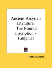 Cover of: Ancient Assyrian Literature | Charles F. Horne