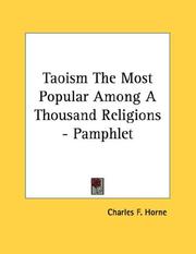 Cover of: Taoism The Most Popular Among A Thousand Religions - Pamphlet