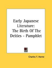 Cover of: Early Japanese Literature: The Birth Of The Deities - Pamphlet