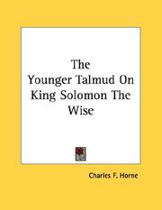Cover of: The Younger Talmud On King Solomon The Wise