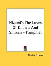 Cover of: Nizami's The Loves Of Khosru And Shireen - Pamphlet