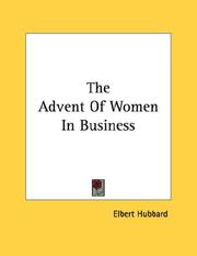 Cover of: The Advent Of Women In Business