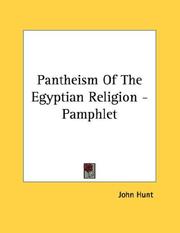 Cover of: Pantheism Of The Egyptian Religion - Pamphlet