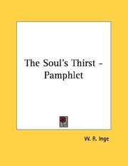 Cover of: The Soul's Thirst - Pamphlet