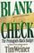 Cover of: Blank check