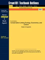 Cover of: Outlines & Highlights for Conservation: Linking Ecology, Economics, and Culture by Mulder, ISBN: 0691049807