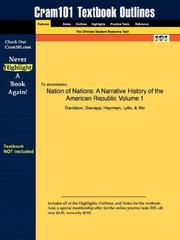 Cover of: Outlines & Highlights for Nation of Nations: A Narrative History of the American Republic Volume 1 by Davidson, ISBN: 0072870982