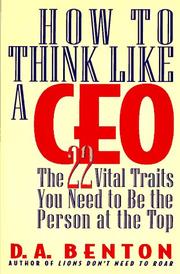 Cover of: How to Think Like a CEO