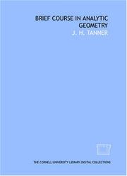 Cover of: Brief course in analytic geometry | J. H. Tanner