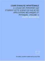 Cover of: Cours d'analyse infinitésimale by Joseph Boussinesq, Joseph Boussinesq