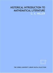 Historical introduction to mathematical literature