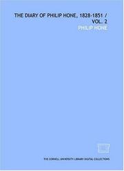 Cover of: The diary of Philip Hone, 1828-1851 / vol. 2 | Philip Hone
