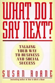 Cover of: What do I say next? by Susan RoAne