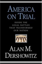 Cover of: America on Trial | Alan M. Dershowitz