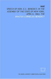 Cover of: War by Erastus Cornelius Benedict