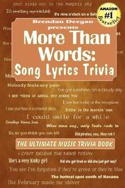 Cover of: More Than Words by Brendan Deegan