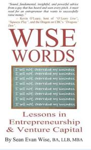 Cover of: WISE WORDS by Sean Wise