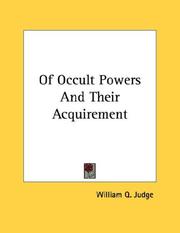 Cover of: Of Occult Powers And Their Acquirement