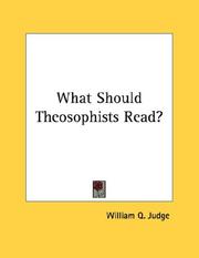 Cover of: What Should Theosophists Read?