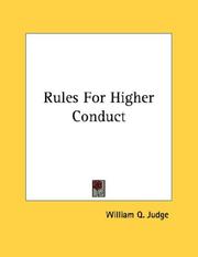 Cover of: Rules For Higher Conduct