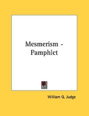 Cover of: Mesmerism - Pamphlet