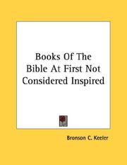Cover of: Books Of The Bible At First Not Considered Inspired