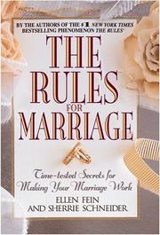 Cover of: The Rules for Marriage by Ellen Fein, Sherrie Schneider