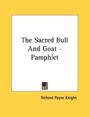 Cover of: The Sacred Bull And Goat - Pamphlet