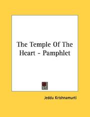 Cover of: The Temple Of The Heart - Pamphlet by Jiddu Krishnamurti