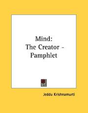 Cover of: Mind | Jiddu Krishnamurti