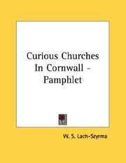 Cover of: Curious Churches In Cornwall - Pamphlet