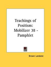 Cover of: Teachings of Positism | Brown Landone