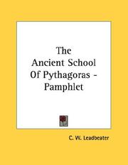 Cover of: The Ancient School Of Pythagoras - Pamphlet