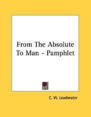 Cover of: From The Absolute To Man - Pamphlet