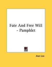 Cover of: Fate And Free Will - Pamphlet