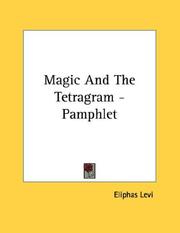 Cover of: Magic And The Tetragram - Pamphlet