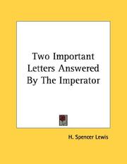 Cover of: Two Important Letters Answered By The Imperator
