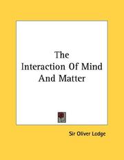 Cover of: The Interaction Of Mind And Matter