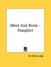 Cover of: Mind And Brain - Pamphlet